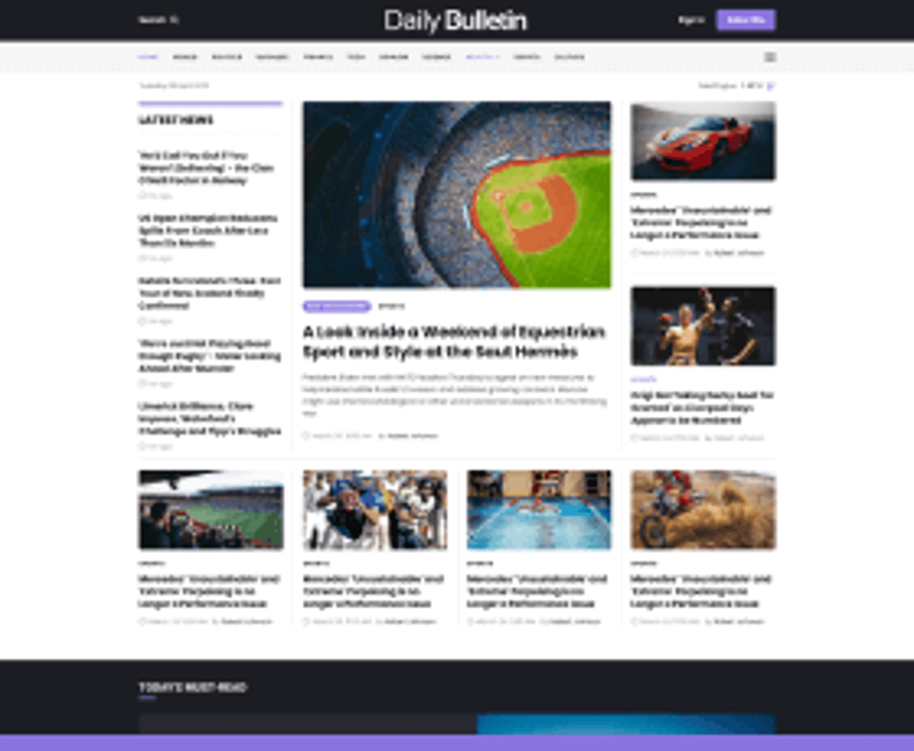 Daily Bulletin - Magazine & Newspaper WordPress Theme - Sports Bulletin Demo | Cmsmasters studio