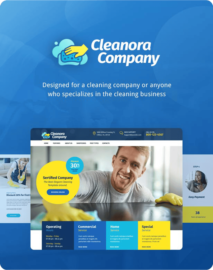 Cleanora - Cleaning Services WordPress Theme | cmsmasters studio
