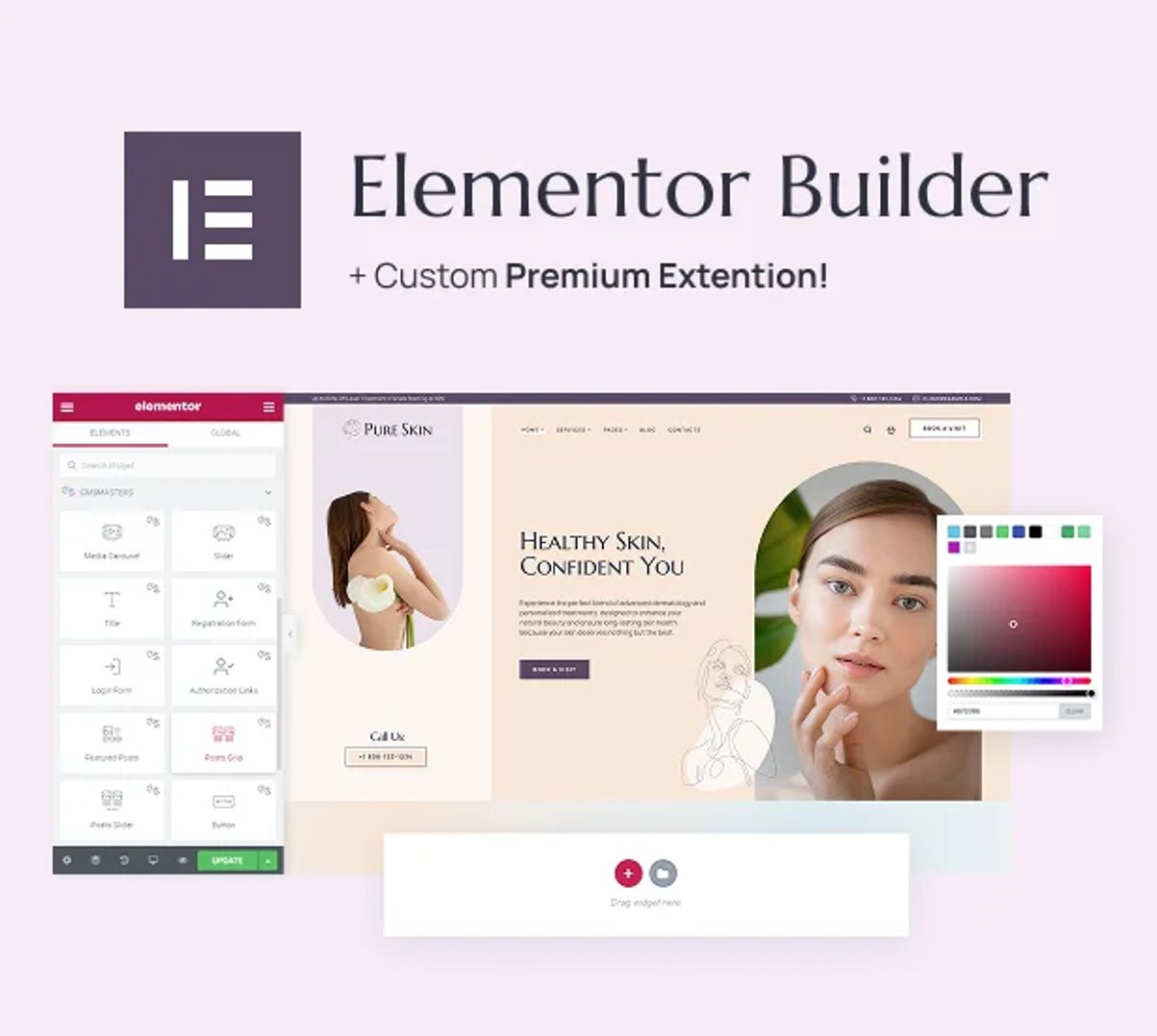 Pure Skin - Dermatology Clinic & Cosmetology WordPress Theme - Elementor Builder | CMSMasters studio