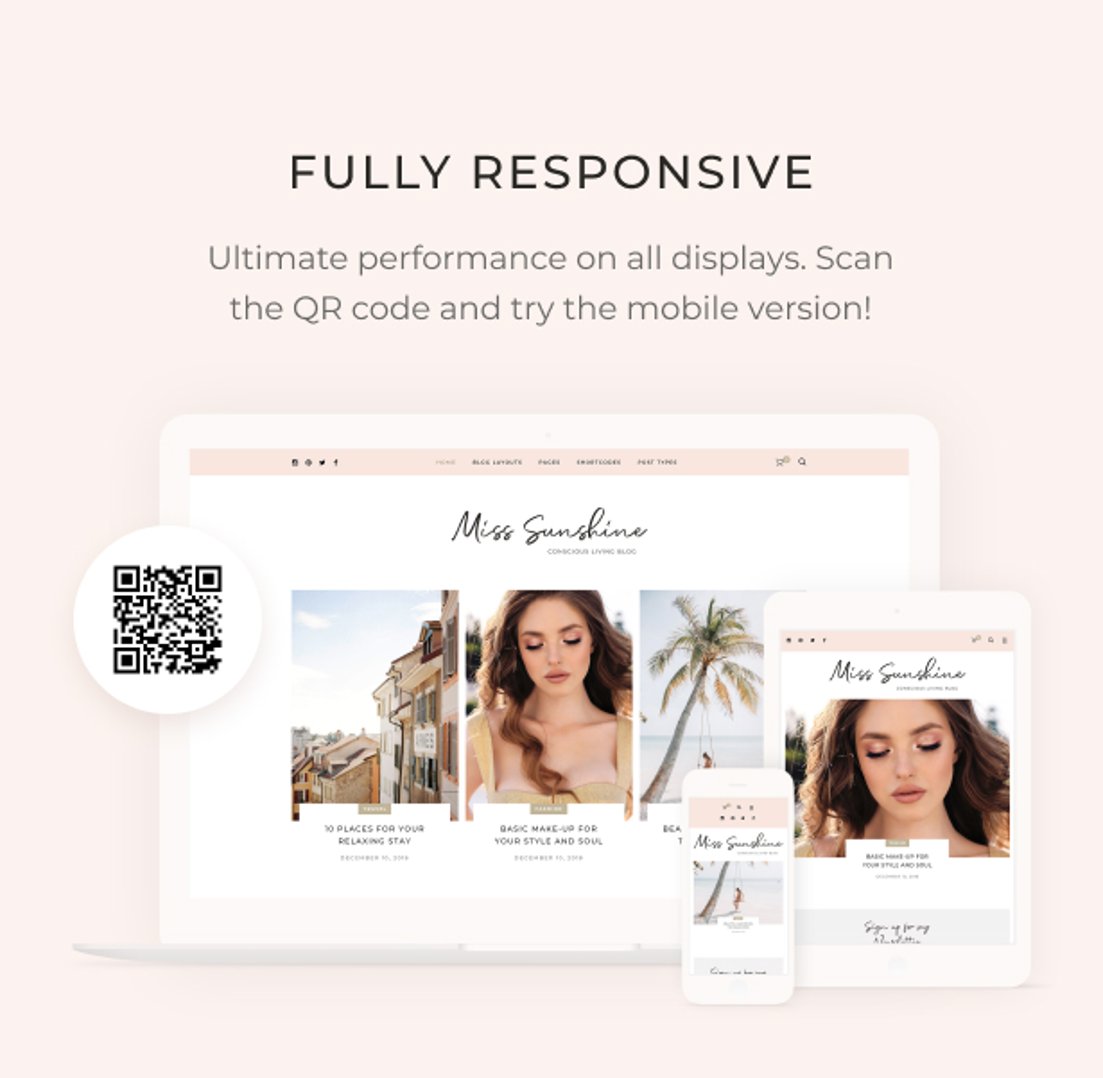 Miss Sunshine - Women Lifestyle Blog WordPress Theme - Fully Responsive | cmsmasters studio