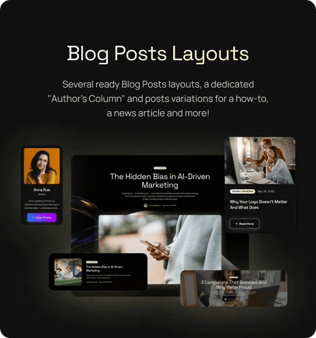 Softy Solutions - IT Services & Digital Agency WordPress Theme - Blog Posts Layouts | CMSMasters studio