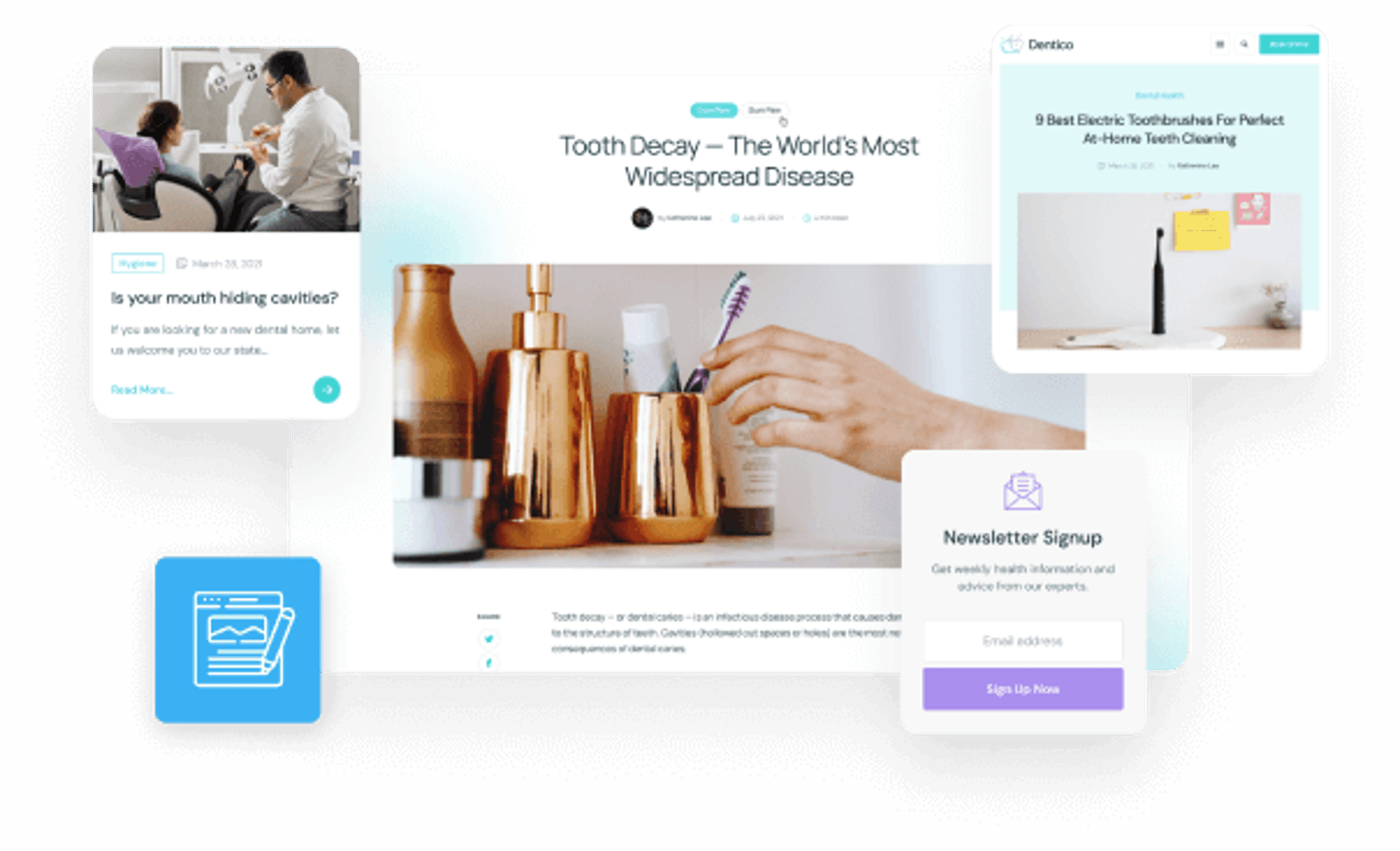Healthy Smiles WordPress Theme - Blog Posts Variations