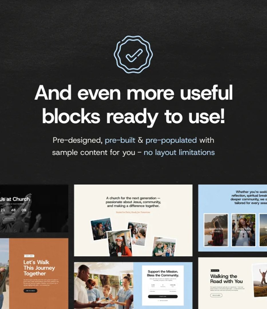 Christian Mission - Religious Events & Retreats Church WordPress Theme - Useful Blocks | CMSMasters studio