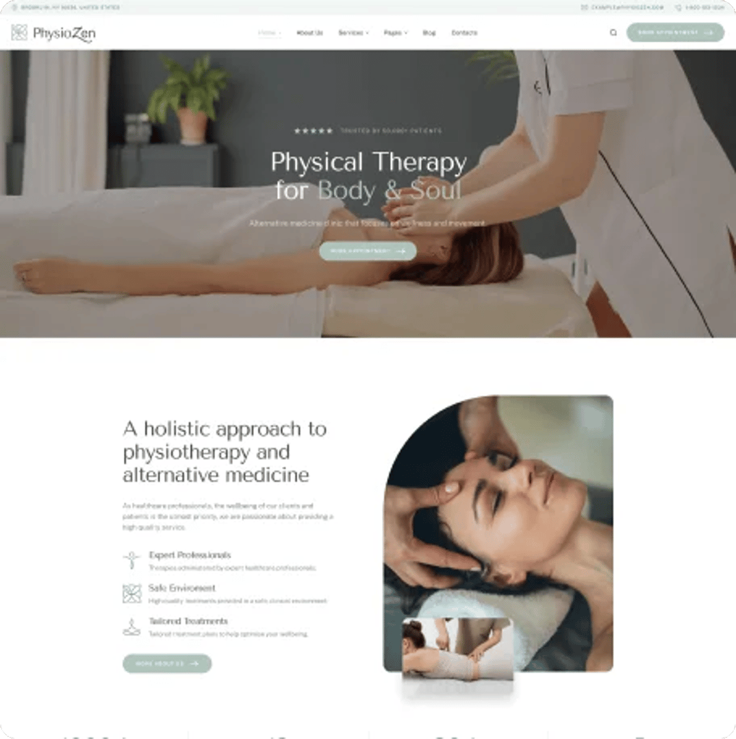 PhysioZen - Chiropractor & Physiotherapy Wellness WordPress Theme - Home Three | CMSMasters studio