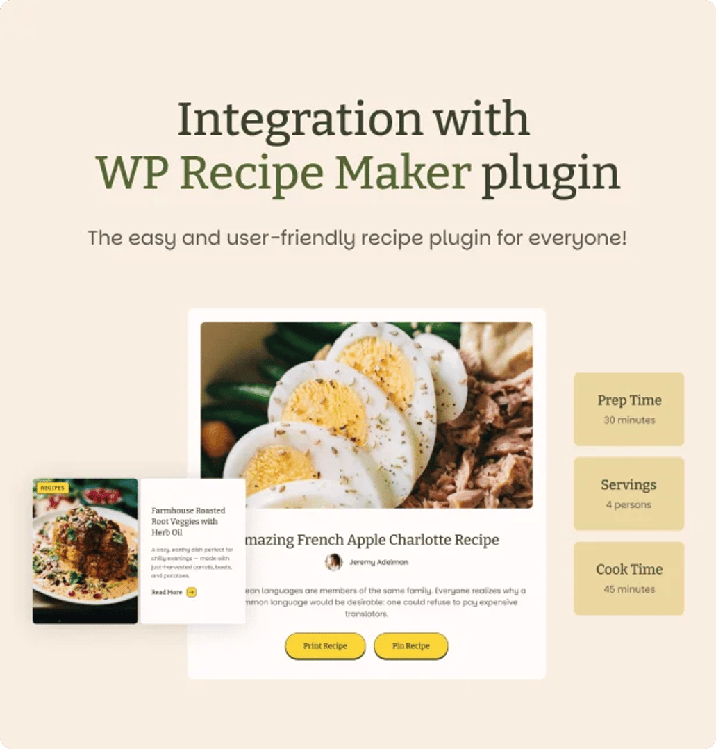 Organics - Agriculture & Food Farm WordPress Theme - Integration with WP Recipe Maker Plugin | CMSMasters studio