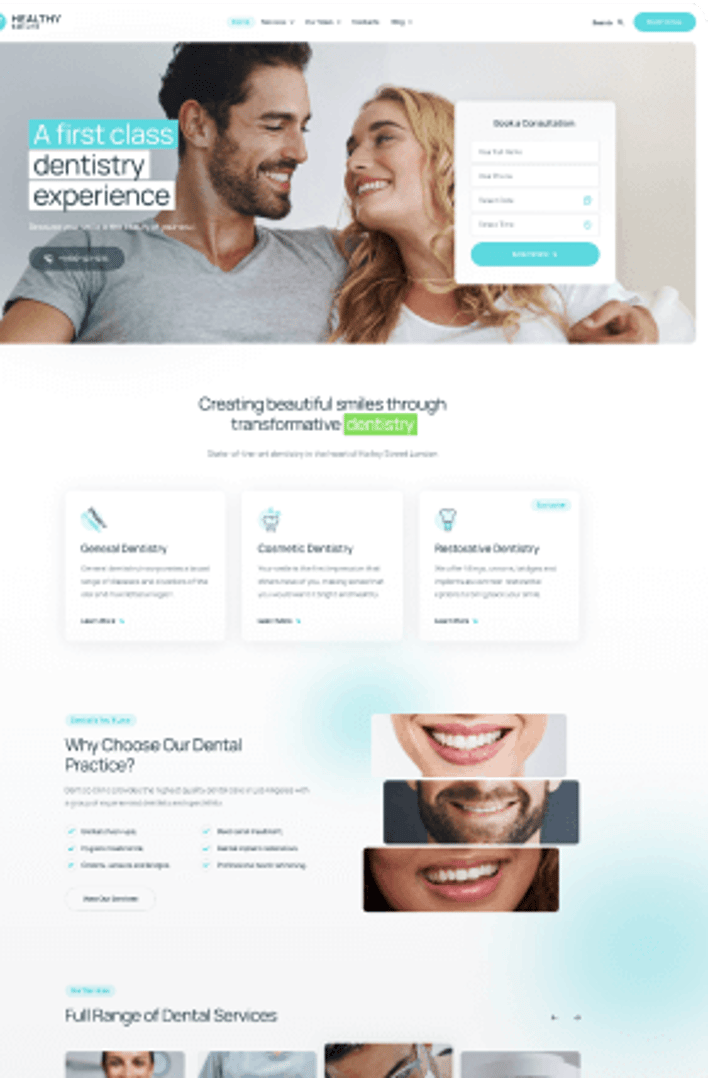 Healthy Smiles WordPress Theme - Alpha Demo