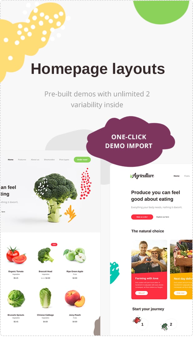 Agricole - Organic Food & Agriculture WordPress Theme - Homepage Layouts | cmsmasters studio