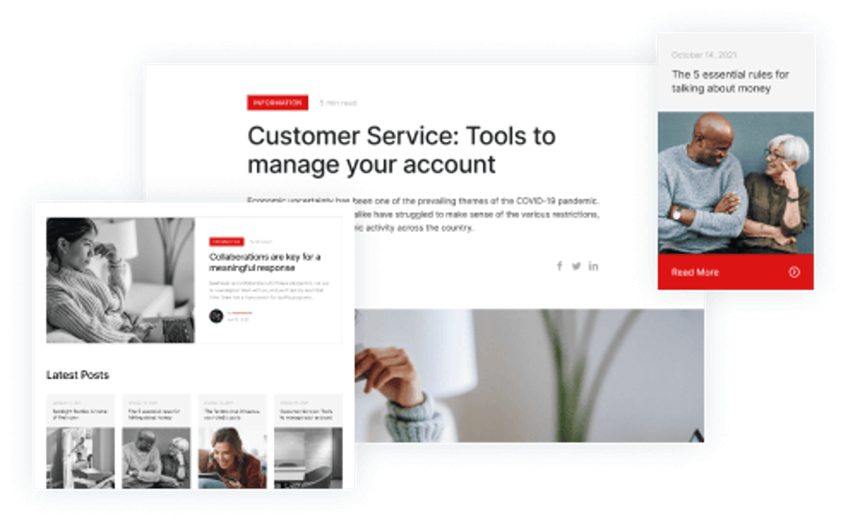 Multibank WordPress Theme - Blog Posts Layouts