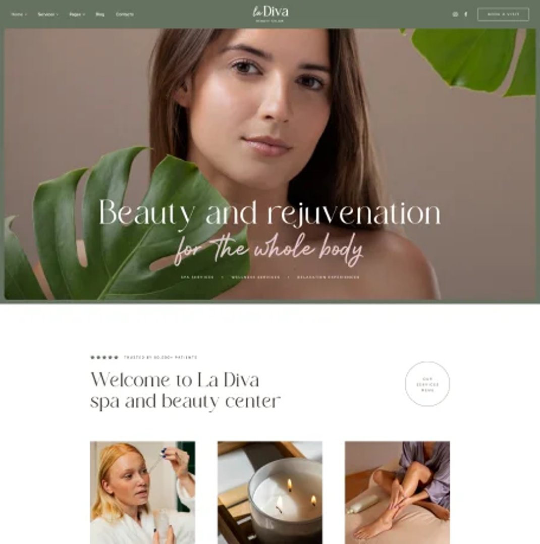 La Diva - Beauty Salon & Spa WordPress Theme - Spa Center and Skincare | CMSMasters studio