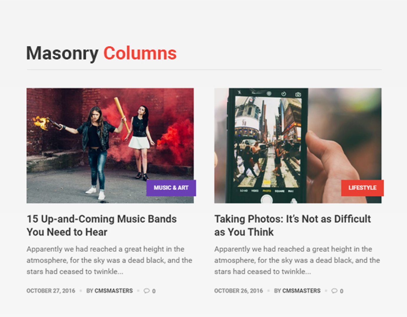 Top Magazine - Blog and News WordPress Theme - Masonry Columns