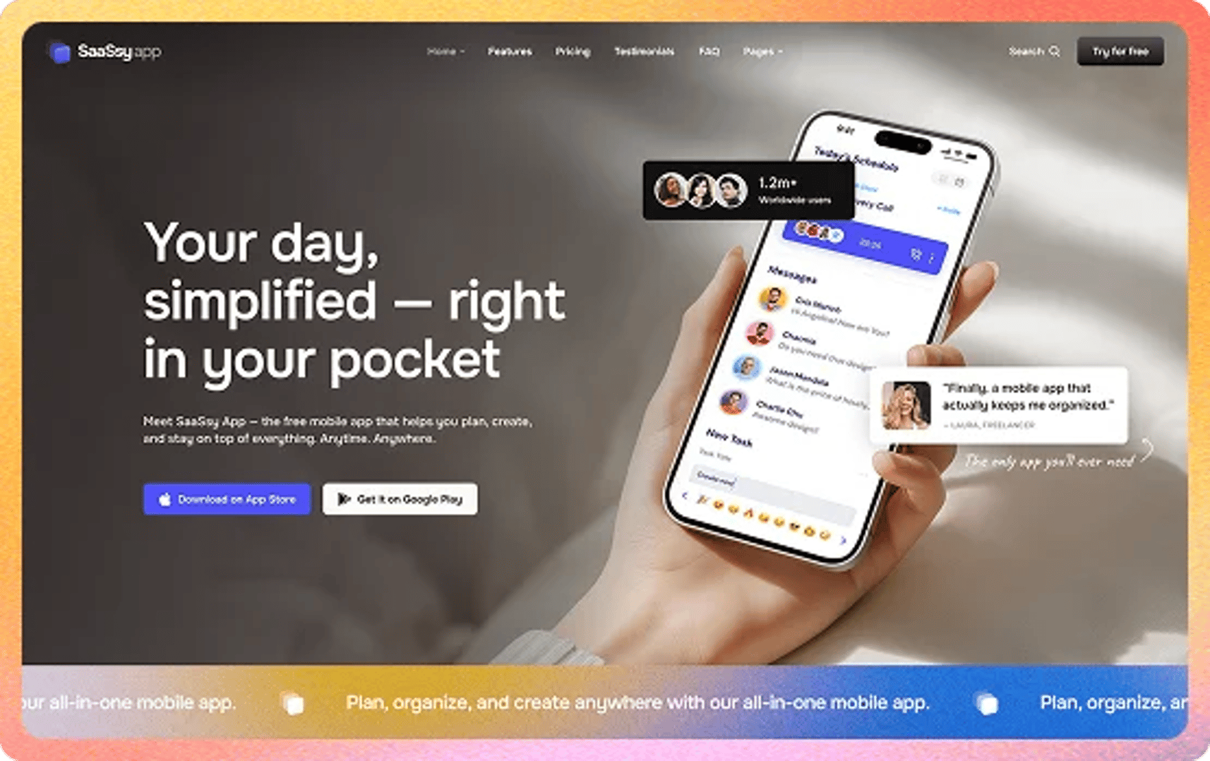 SaaSsy App - Software & Tech Startup WordPress Theme - Mobile App | CMSMasters studio