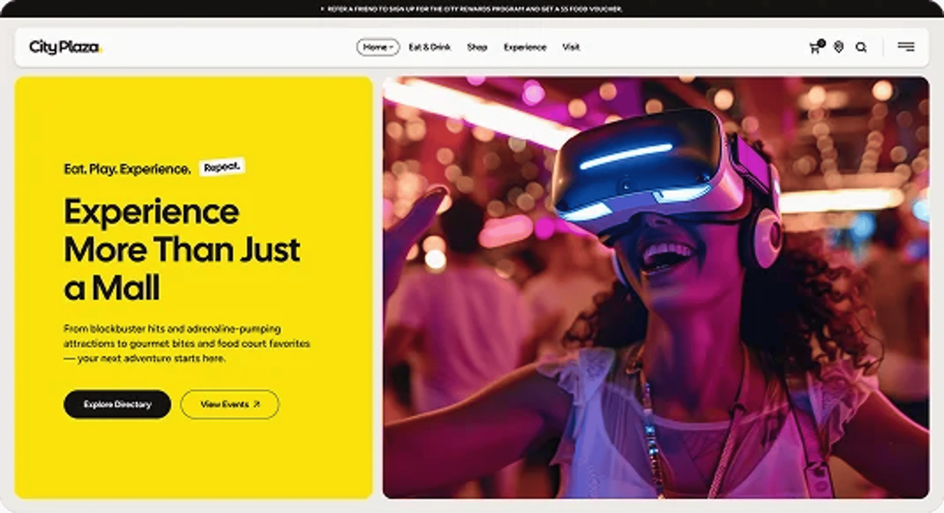 City Plaza - Entertainment Center & Shopping Mall WordPress Theme - Fun Spot | CMSMasters studio