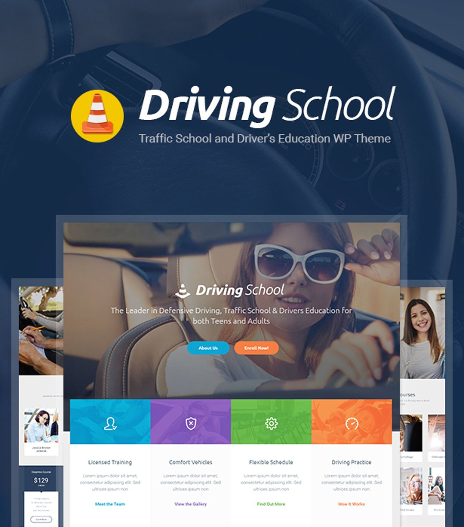 Driving School - Car & Automobile WordPress Theme