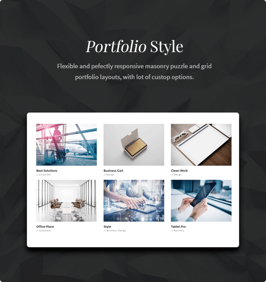 In Conference WordPress Theme - Portfolio Styles