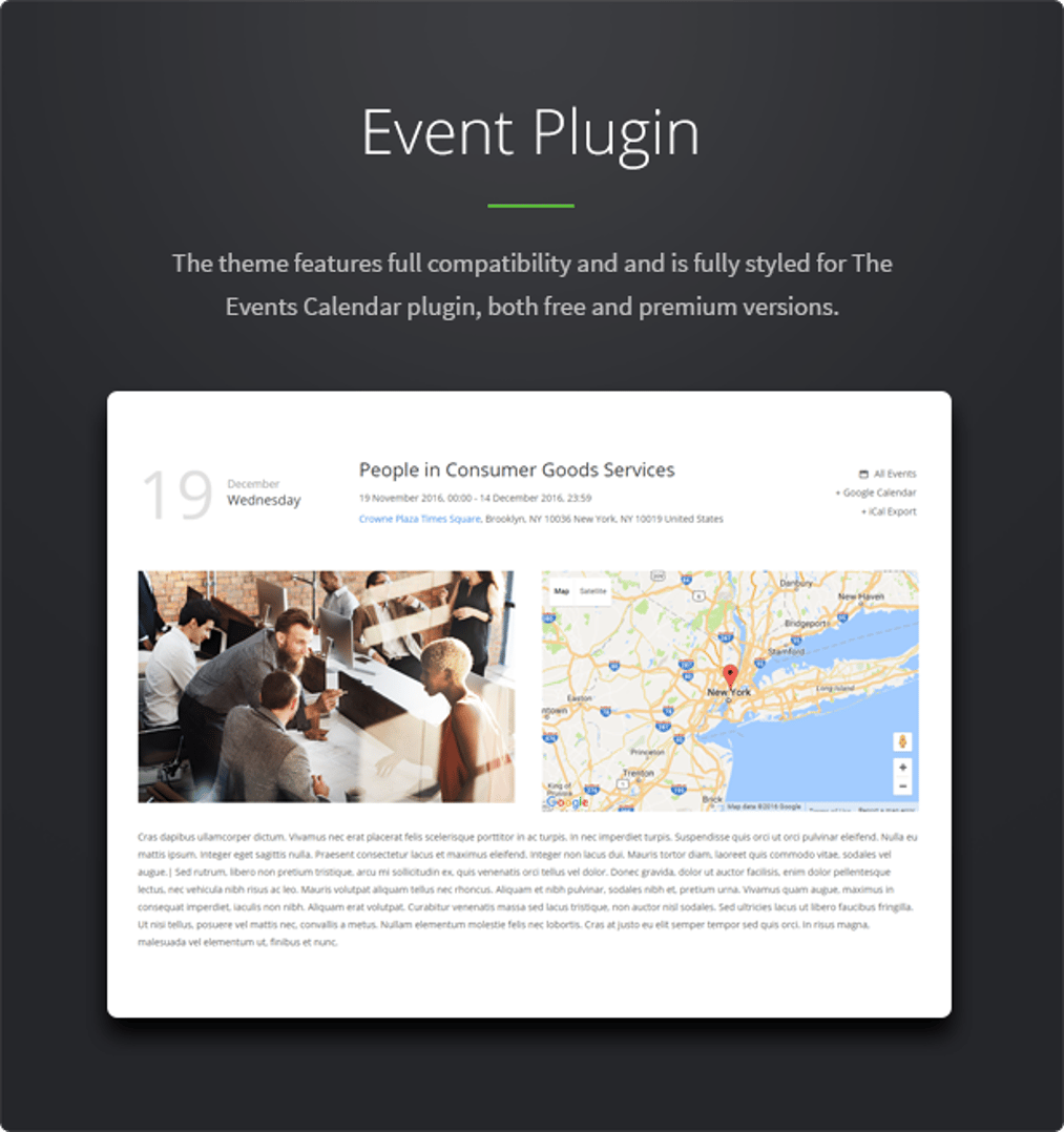 Business Consulting - WordPress Theme for Personal Coaching, Motivation and Training - Event Plugin