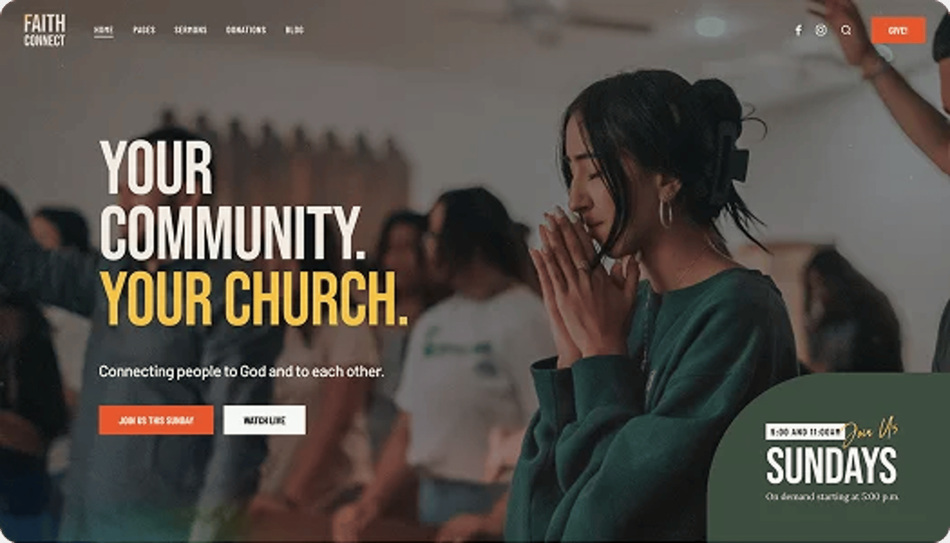 Faith Connect - Religion & Church WordPress Theme - Community Church | CMSMasters studio
