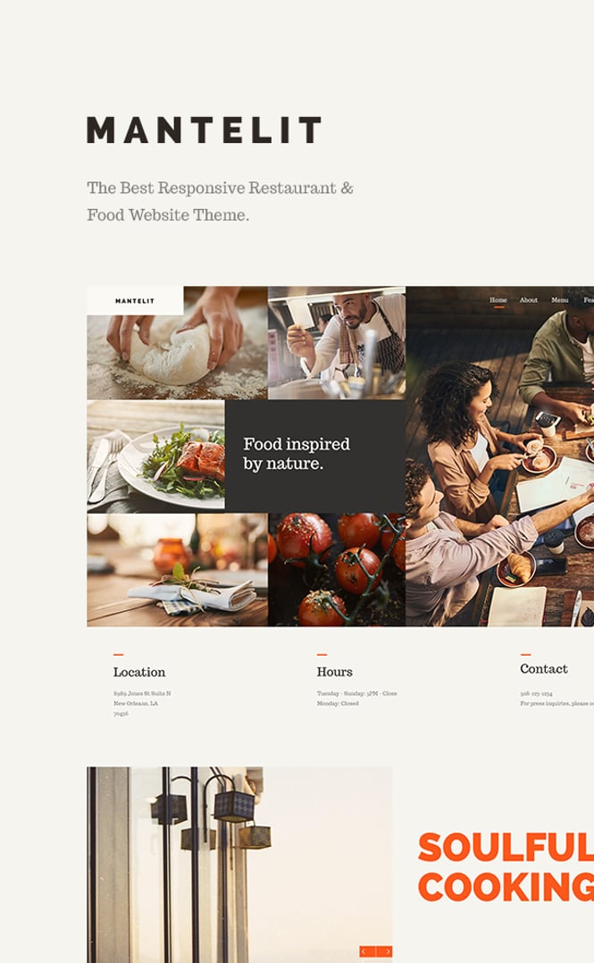 Mantelit - Food Delivery & Restaurant WordPress Theme | Cmsmasters studio