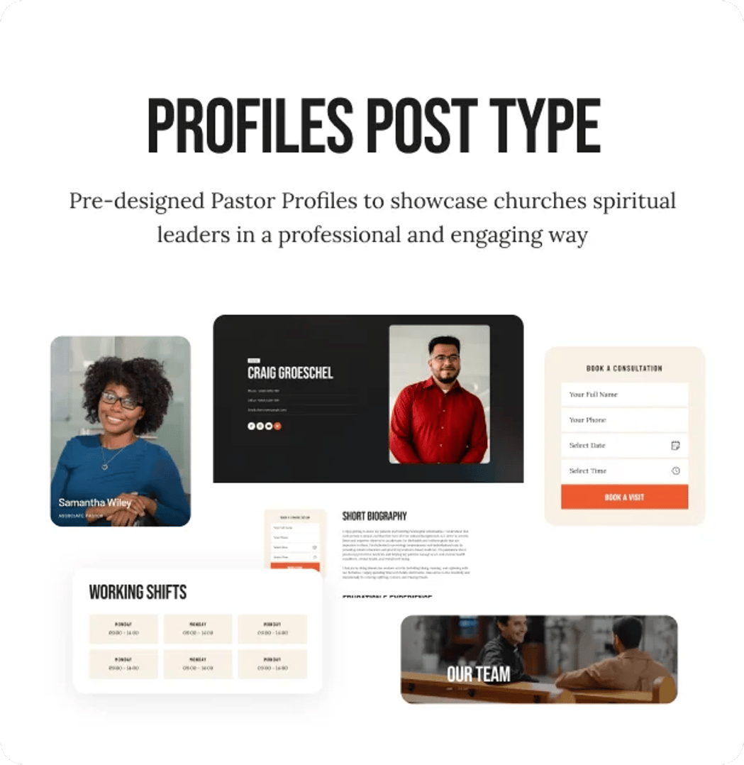 Faith Connect - Religion & Church WordPress Theme - Profiles Post Type | CMSMasters studio