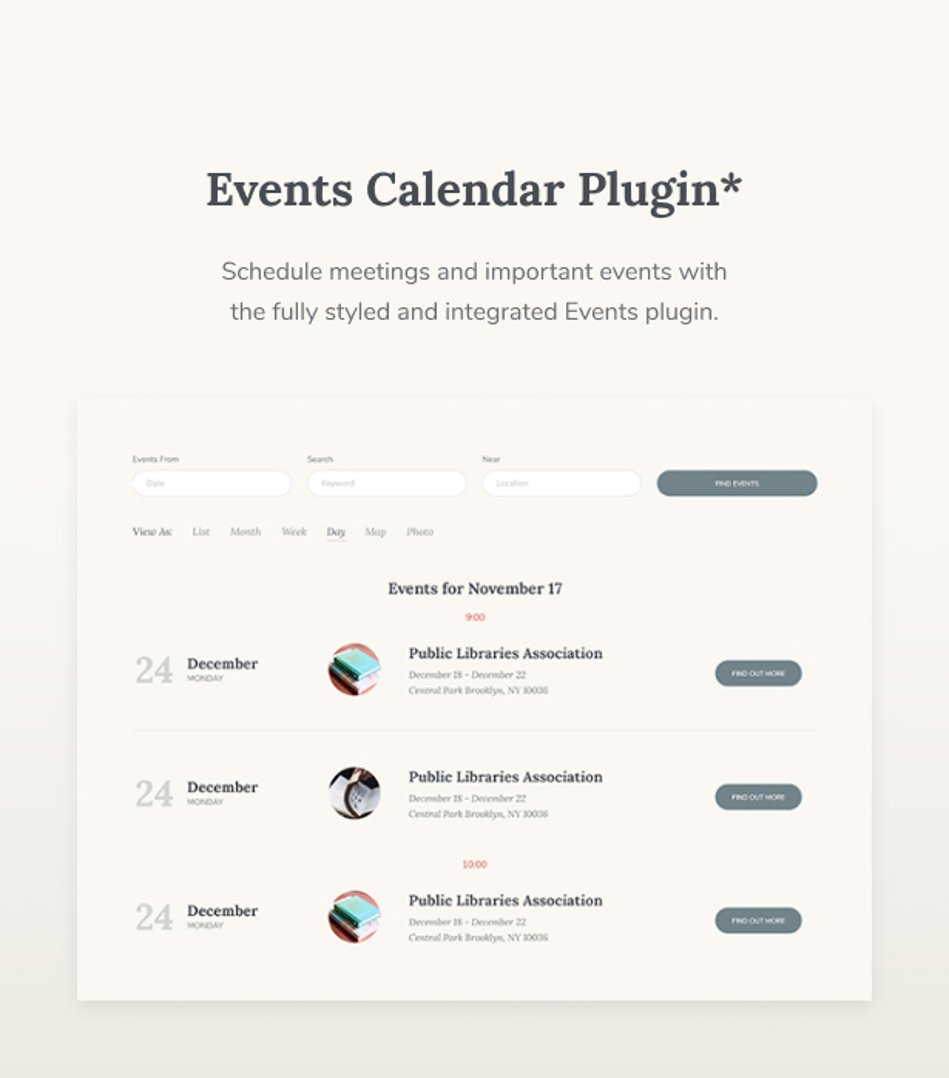 Printpress - Book Publishing WordPress Theme - Events Calendar Plugin | cmsmasters studio