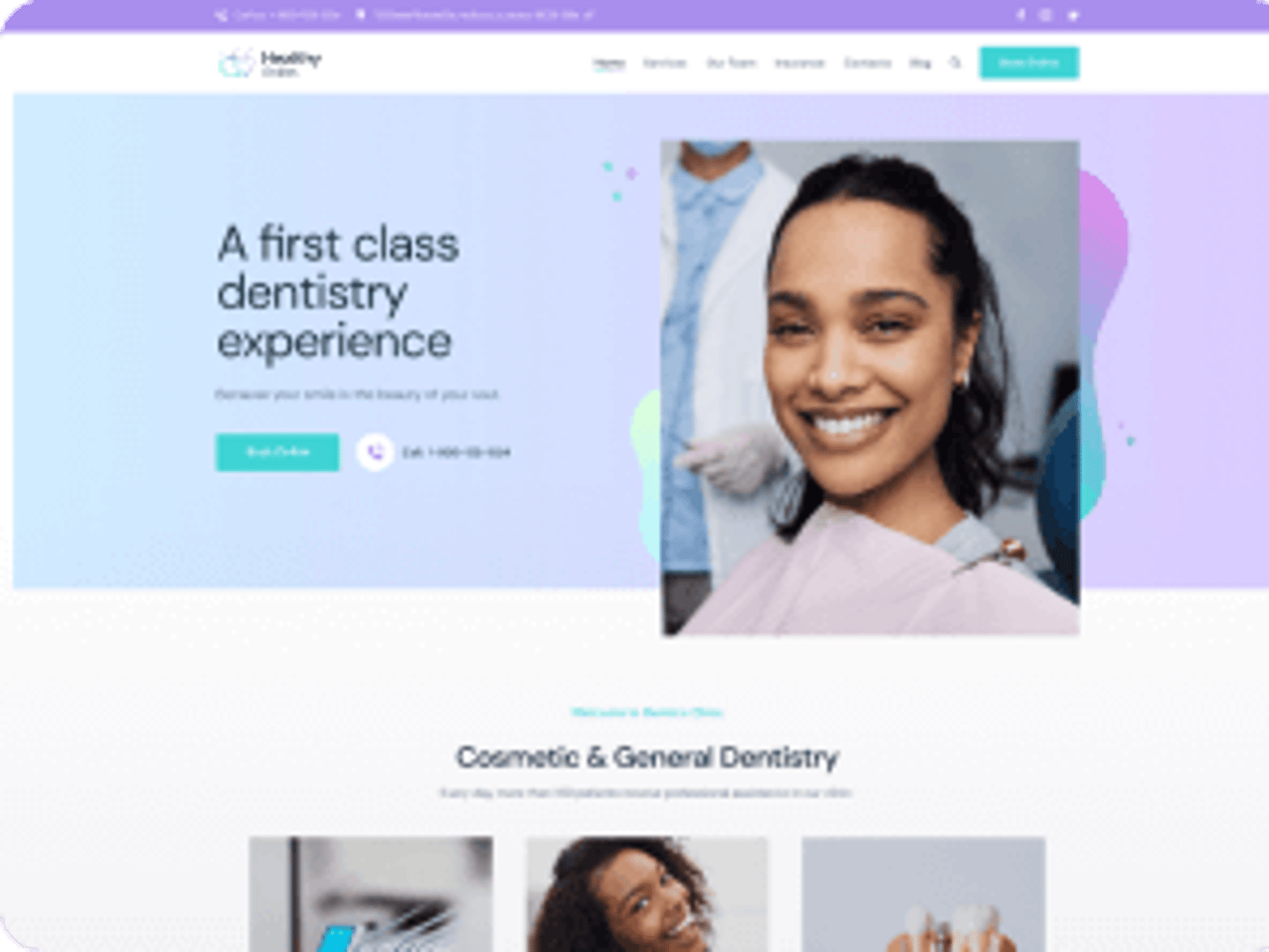Healthy Smiles WordPress Theme - Beta Demo