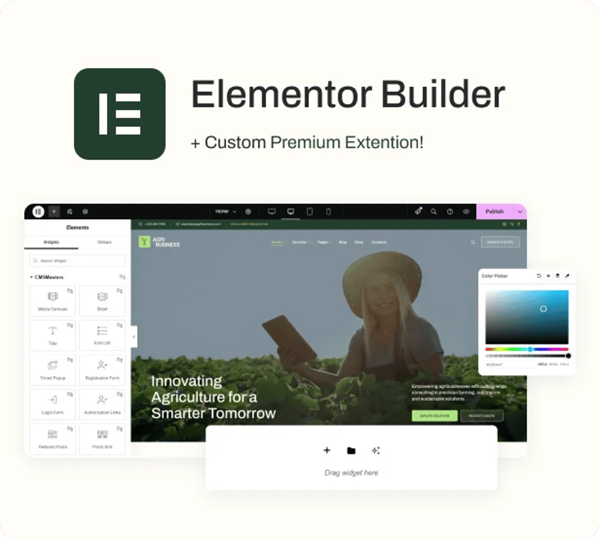 Agribusiness - Agriculture Business Consulting WordPress Theme - Elementor Builder | CMSMasters studio