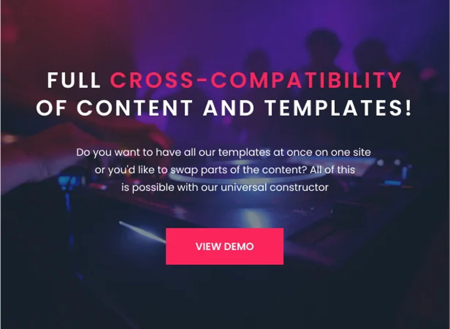 Buzz Club - Night Club, DJ & Music Festival Event WordPress Theme - Full Cross-Compatibility of Content and Templates!