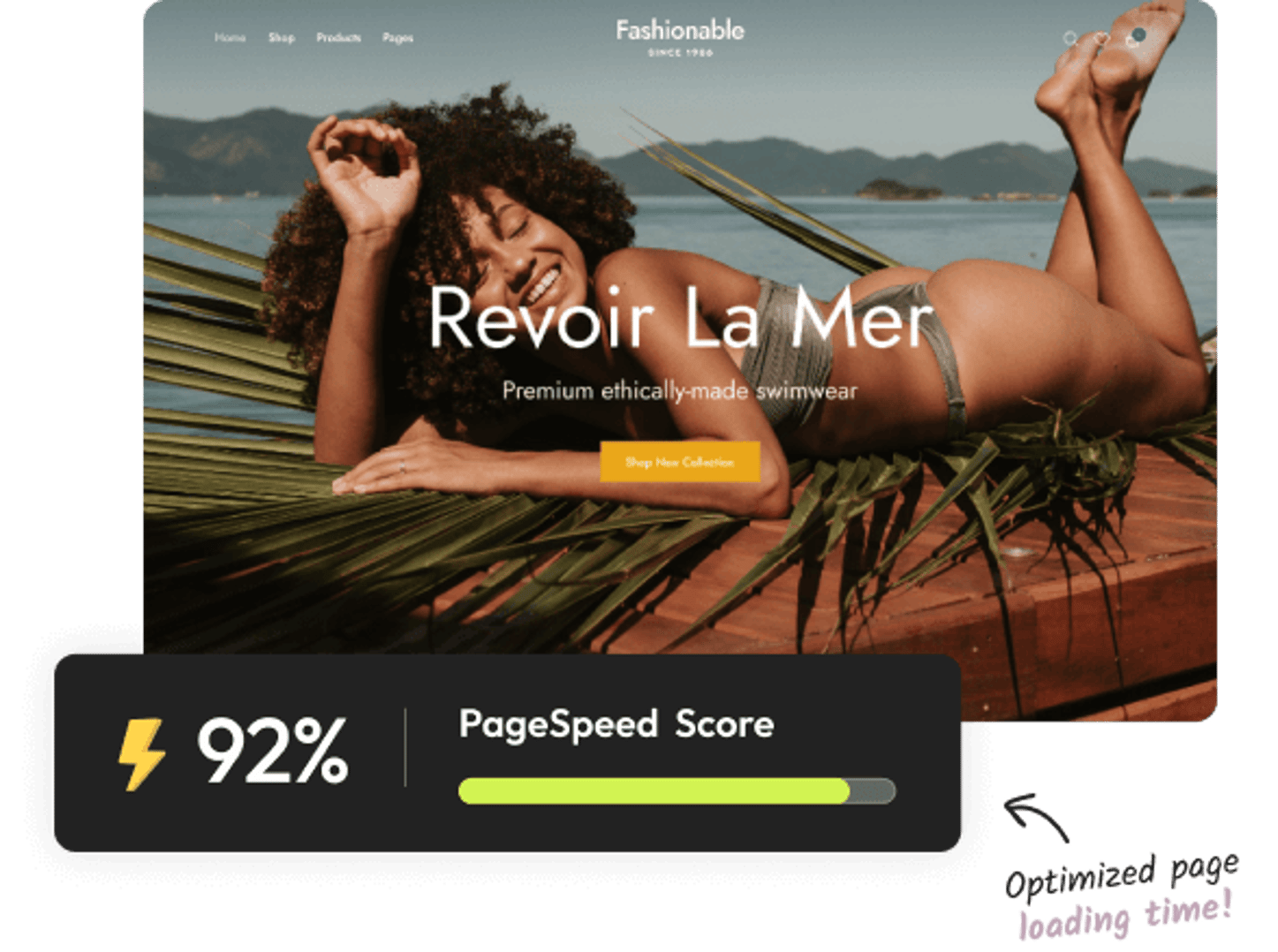 Fashionable - Clothing & Apparel WooCommerce WordPress Theme - Google PageSpeed Insights Performance Score 80+ | Cmsmasters studio