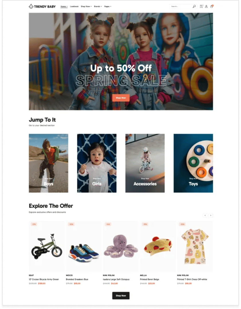 Trendy Baby - Children and Kids Store WordPress Theme - Everyday Demo | cmsmasters studio