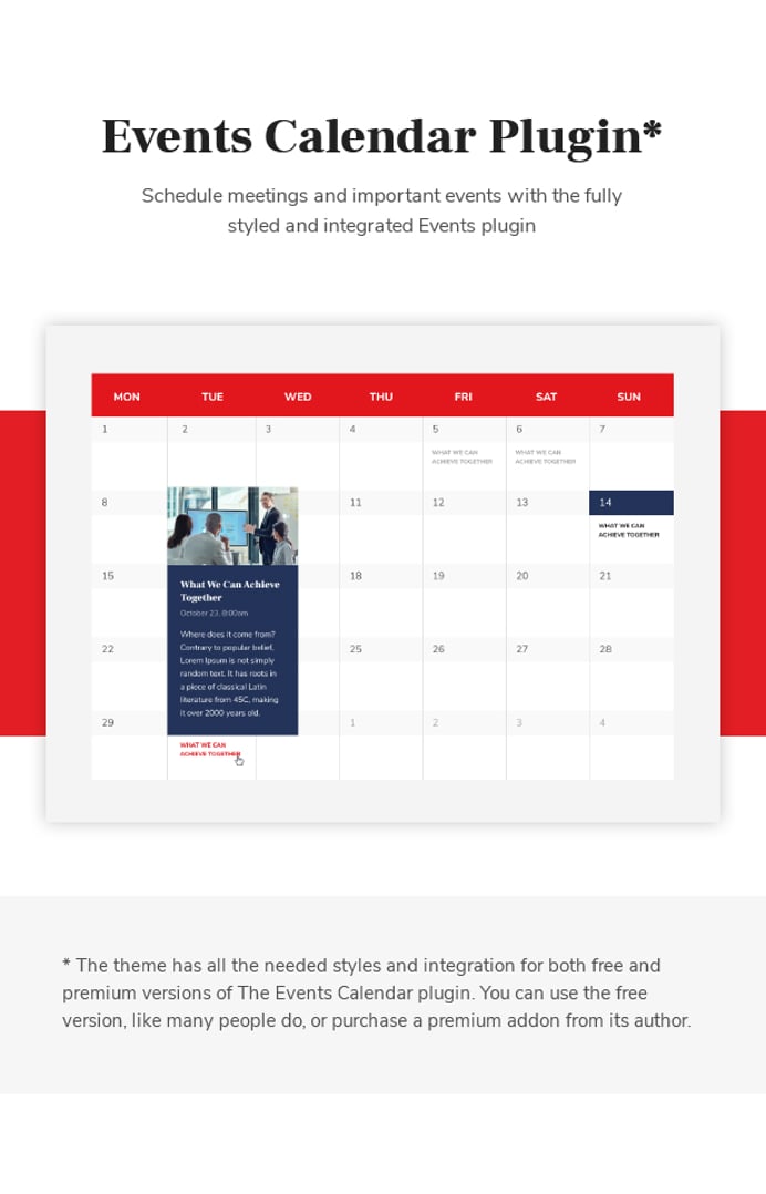 Right Candidate - Election Campaign and Political WordPress Theme - Events Calendar Plugin | cmsmasters studio