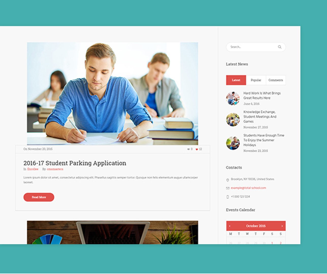 Total School - LMS and Education WordPress Theme - Blog Layouts