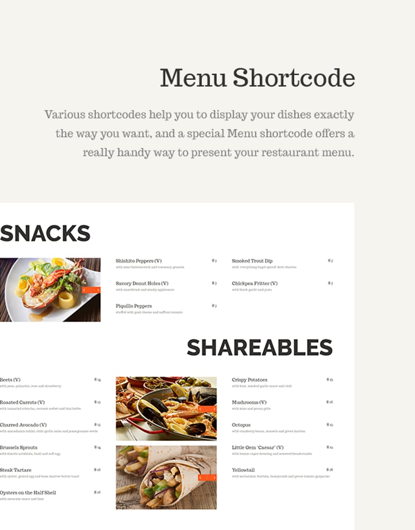 Mantelit - Food Delivery & Restaurant WordPress Theme - Menu Shortcode | Cmsmasters studio