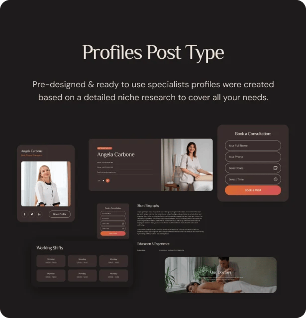 Wellness Bliss - Massage Salon & Spa WordPress Theme - Profiles Post Type | CMSMasters studio