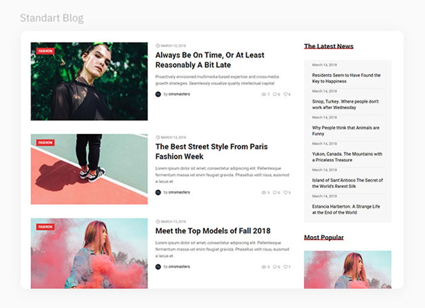 Magazilla – News and Magazine WordPress Theme - Blog Styles - Standard Blog | Cmsmasters studio