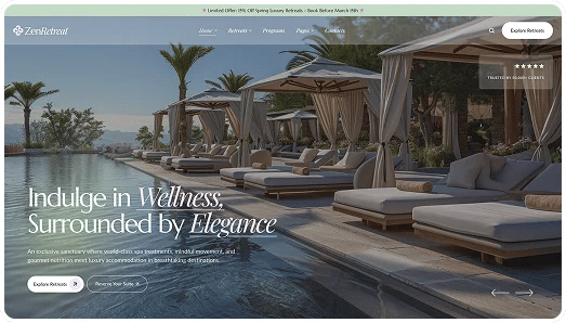 Zen Retreat - Wellness Resort & Yoga WordPress Theme - Luxury Wellness Retreat | CMSMasters studio