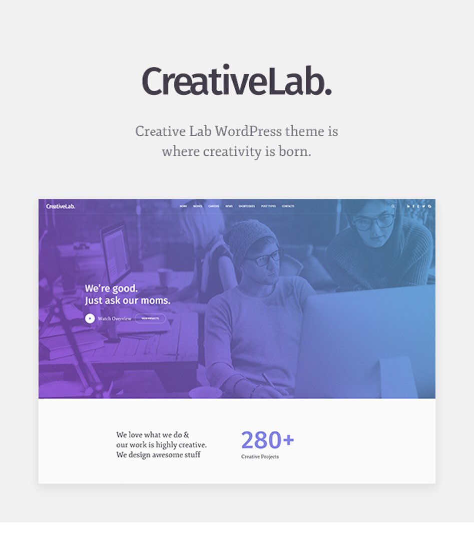 Creative Lab - Studio Portfolio & Design Agency WordPress Theme