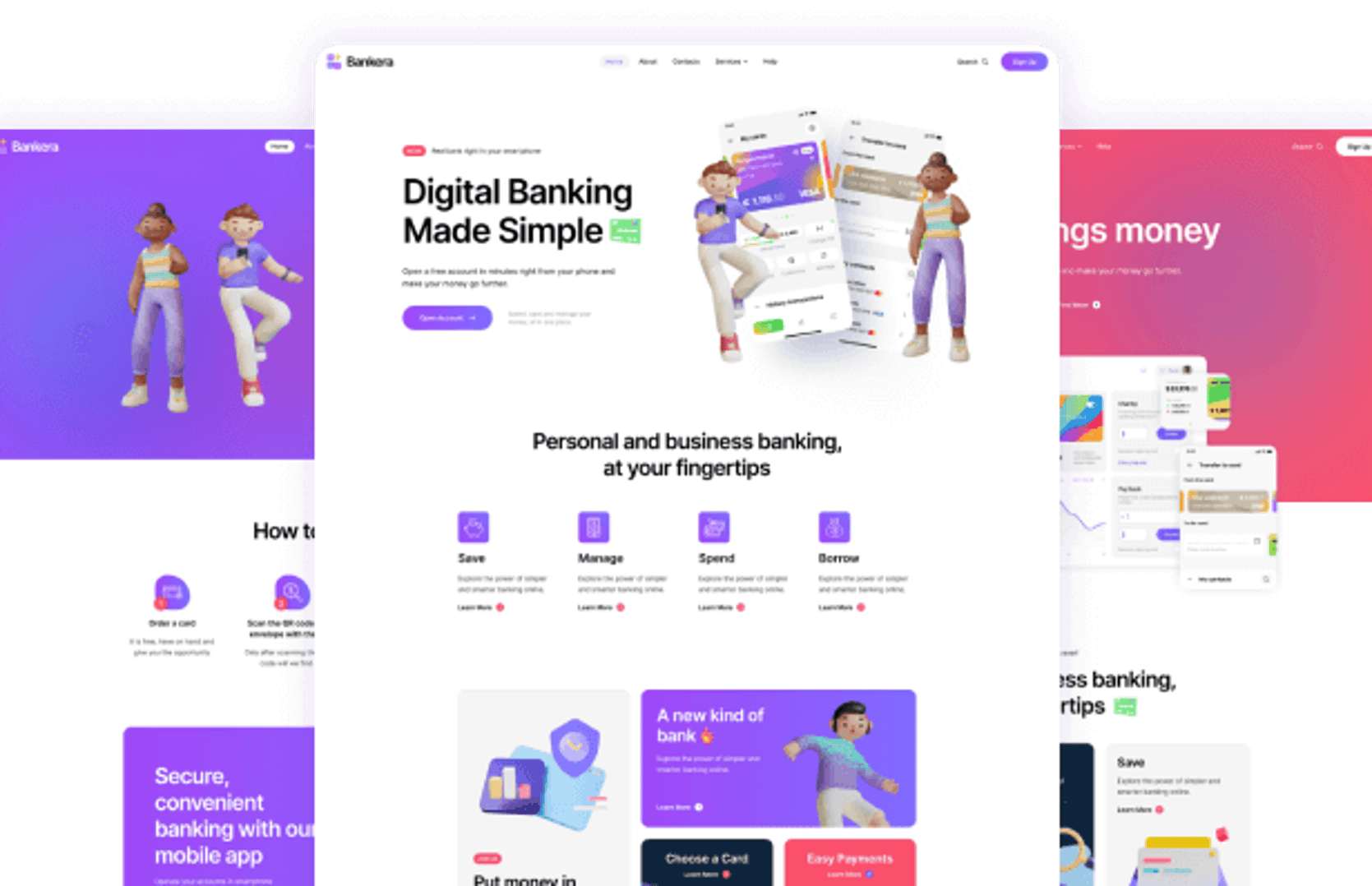 Cyberbank WordPress Theme - Homepages in Light Style