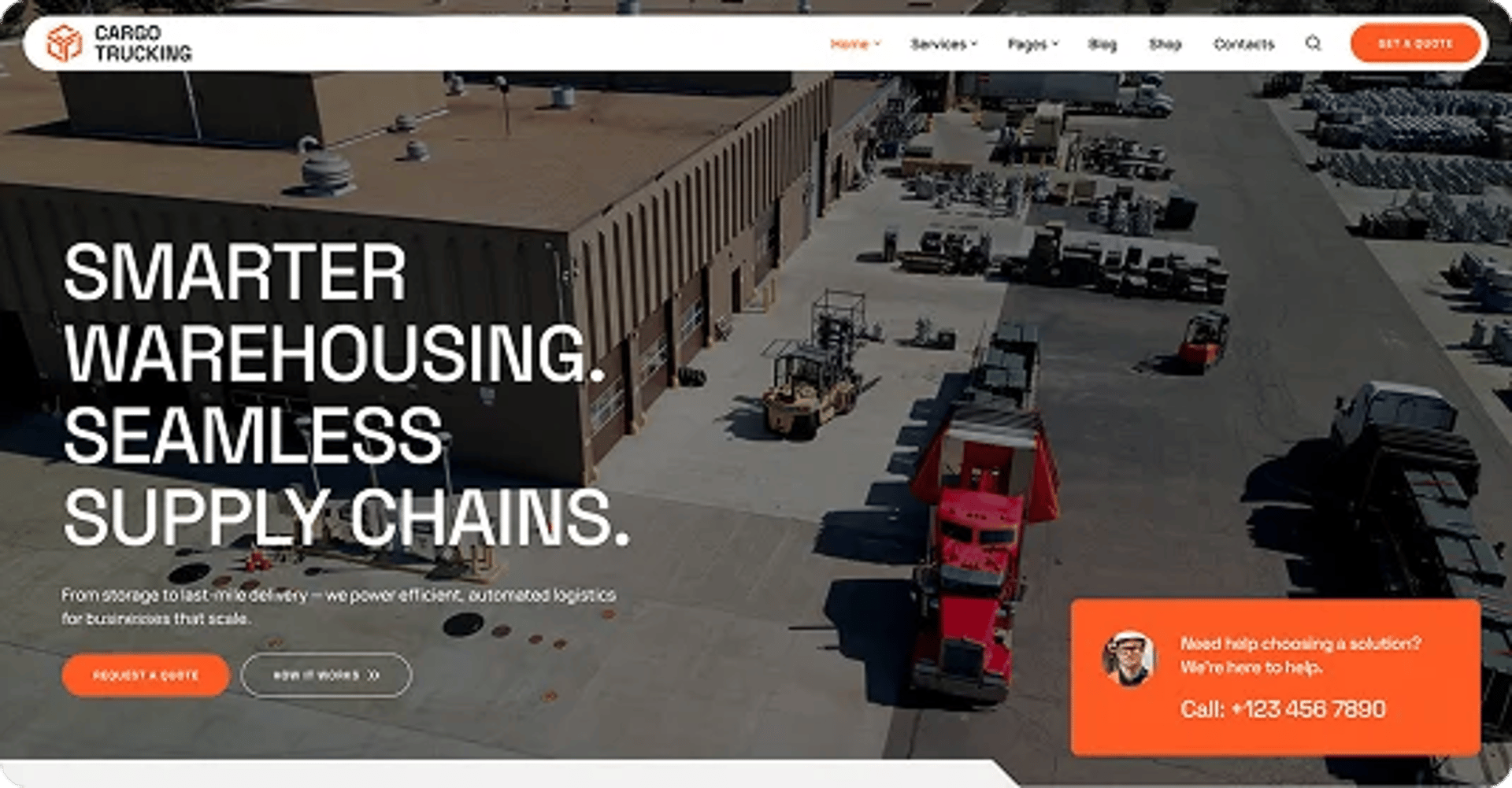 Cargo Trucking - Transportation Services & Logistics WordPress Theme - Warehouse & Supply Chain Solutions | CMSMasters studio