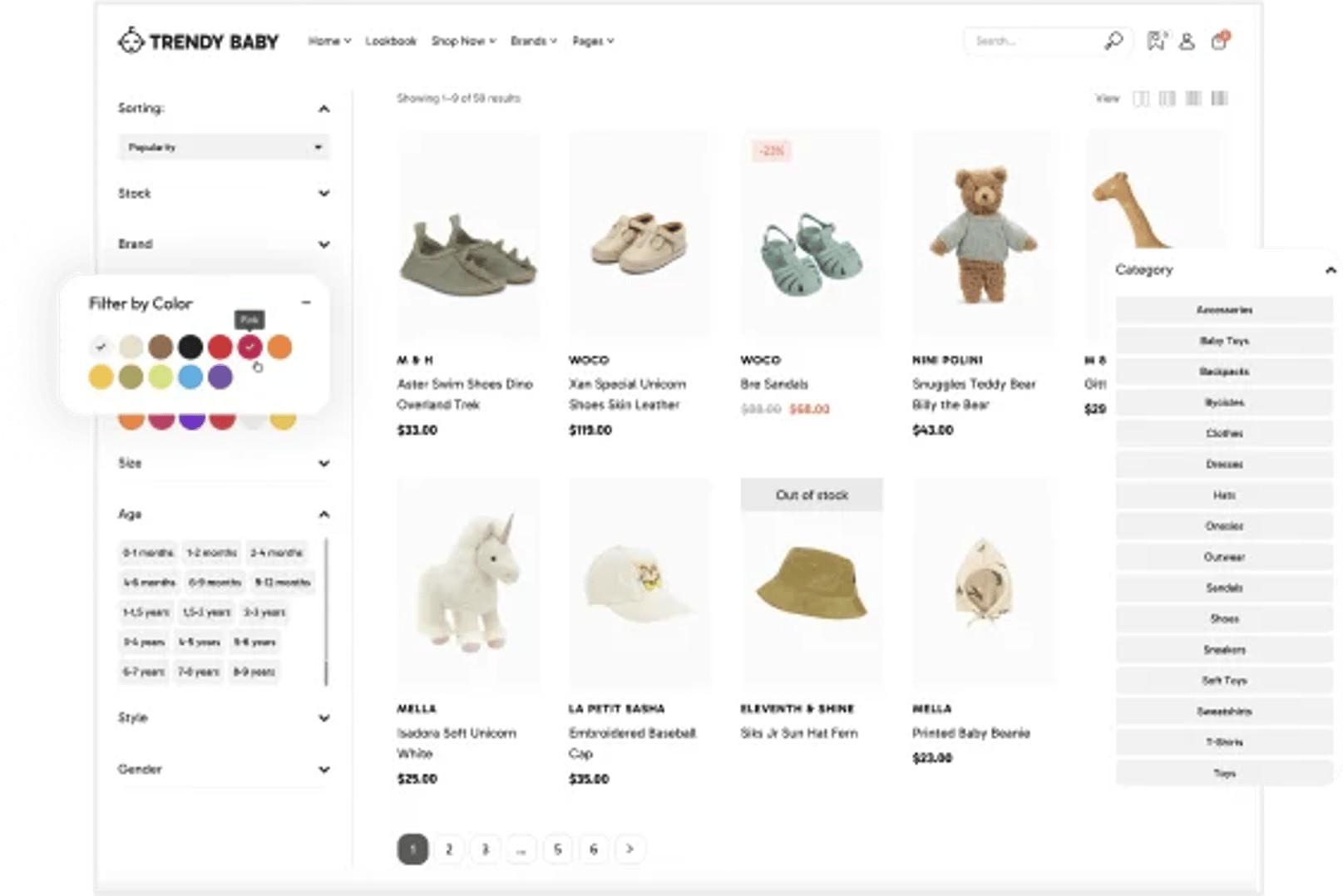 Trendy Baby - Children and Kids Store WordPress Theme - Ajax Product Filter | Cmsmasters studio