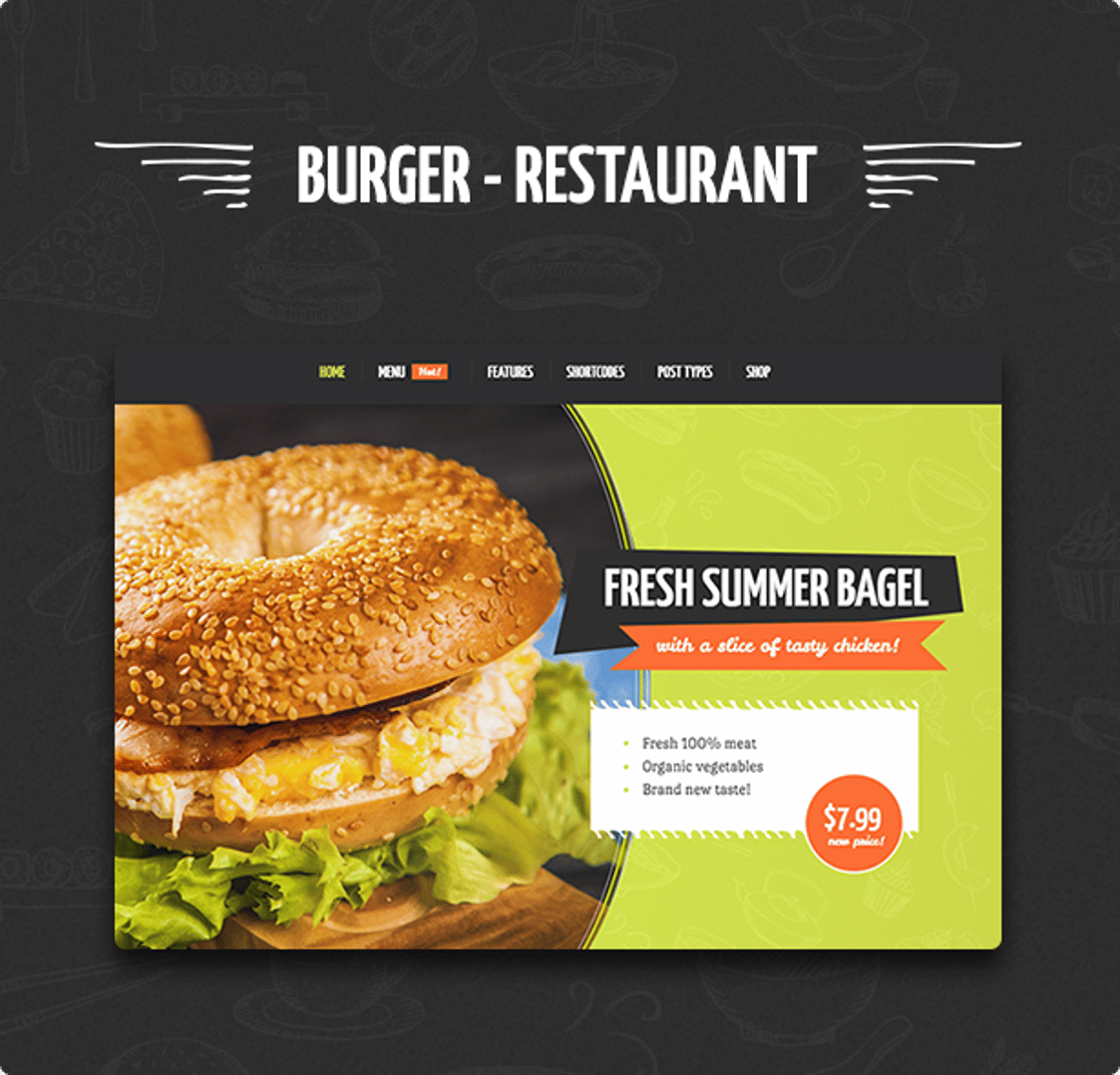 Pizza Restaurant - Fast Food & Restaurant WordPress Theme - Burger Restaurant