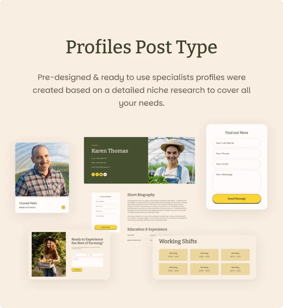 Organics - Agriculture & Food Farm WordPress Theme - Profiles Post Type | CMSMasters studio