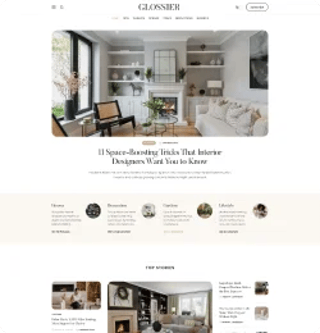 Glossier - News & Viral Magazine WordPress Theme - Interior Demo | Cmsmasters studio