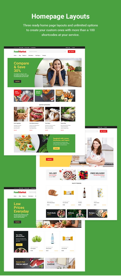 Food Market - Grocery Store and Shop WordPress Theme - Homepage Styles
