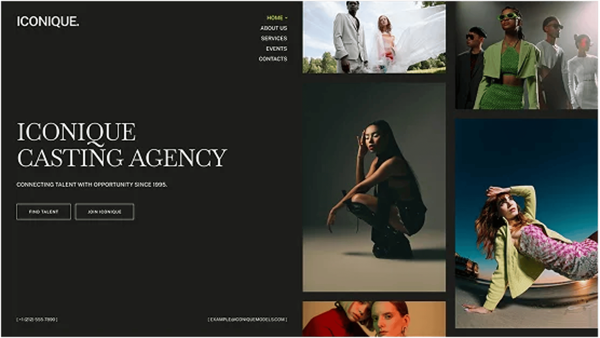 Iconique - Fashion Model Agency WordPress Theme - Casting Agency | CMSMasters studio