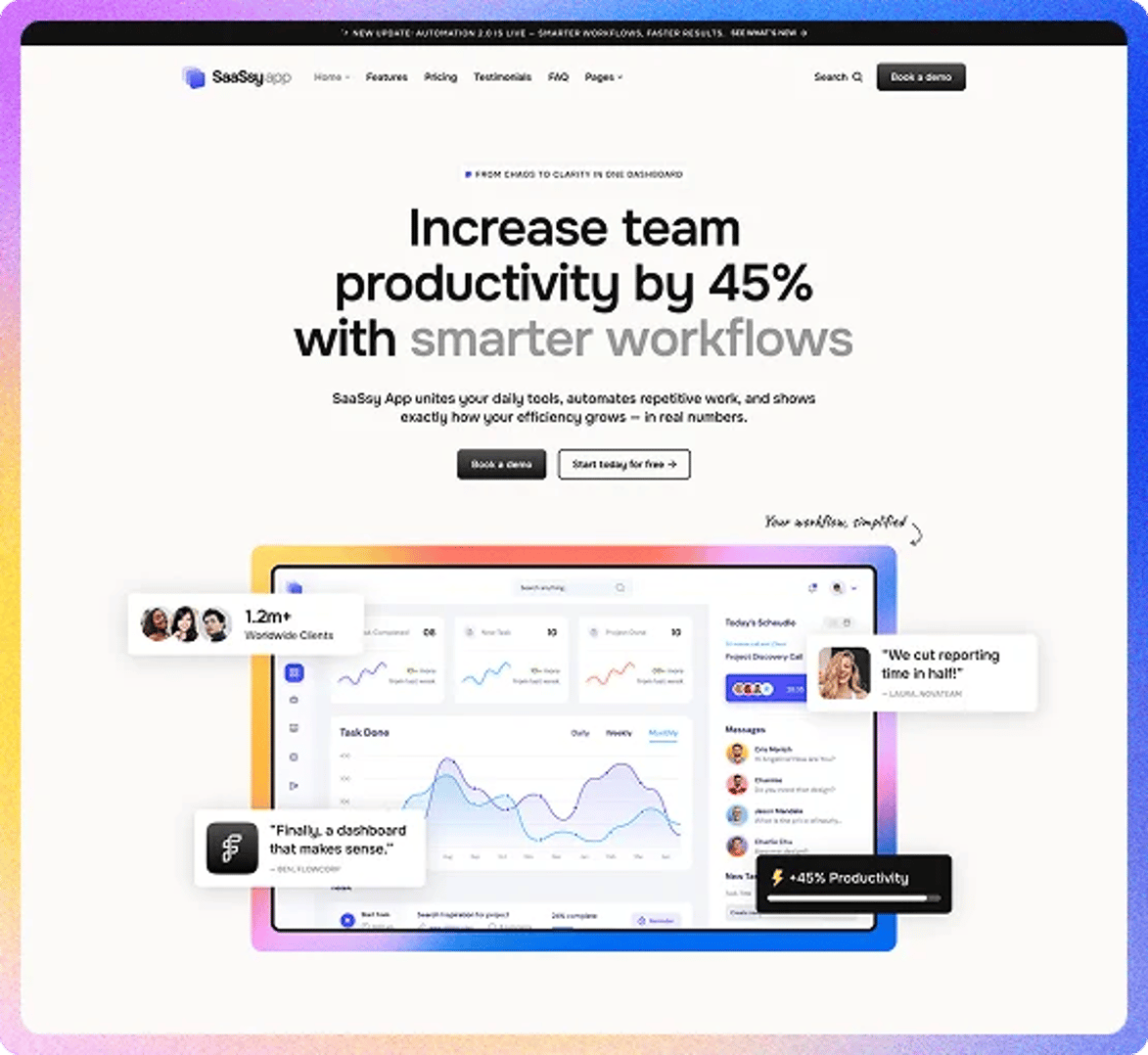 SaaSsy App - Software & Tech Startup WordPress Theme - Web App | CMSMasters studio