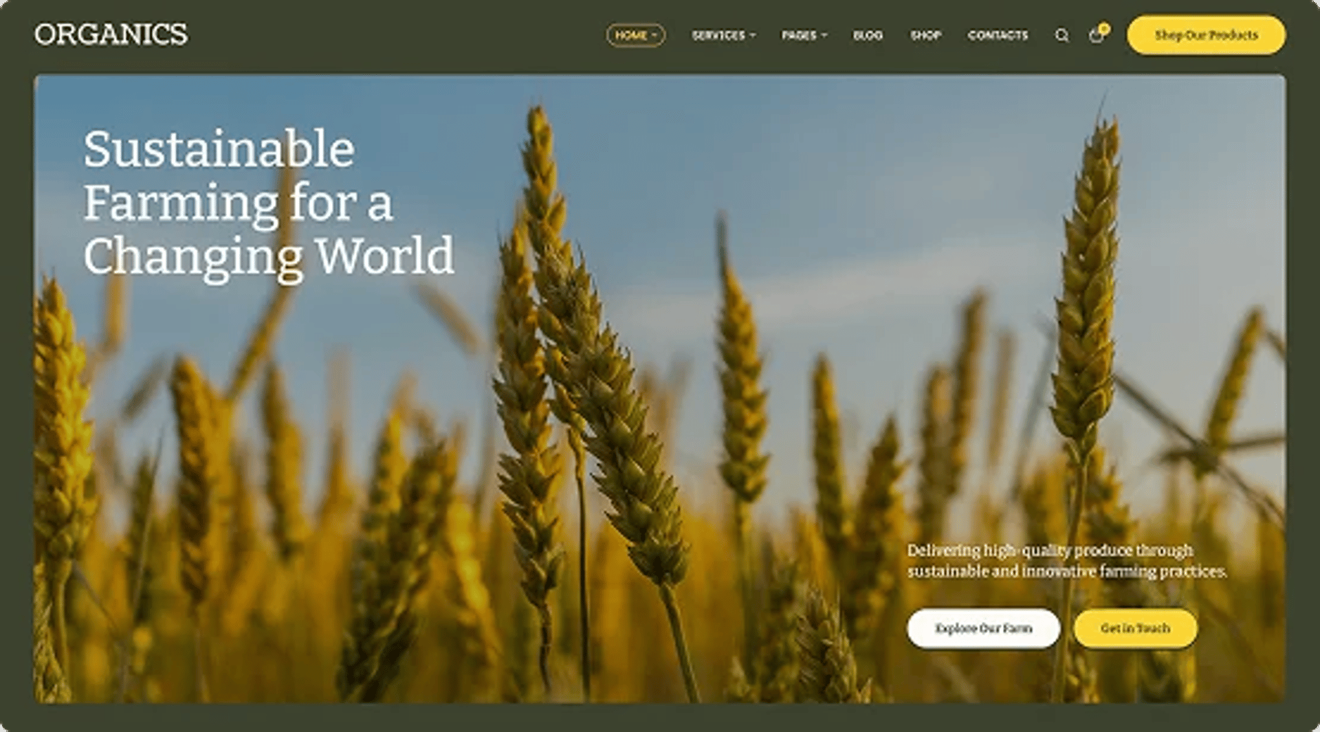 Organics - Agriculture & Food Farm WordPress Theme - Agriculture | CMSMasters studio