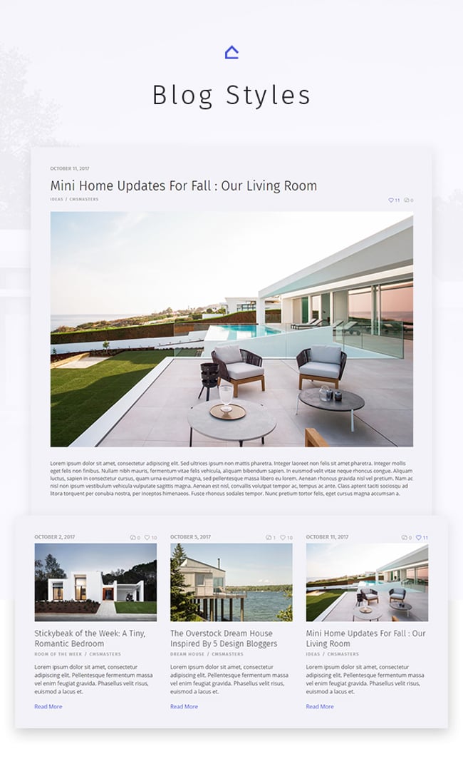 Axel - Single Property Real Estate Theme - Blog Styles