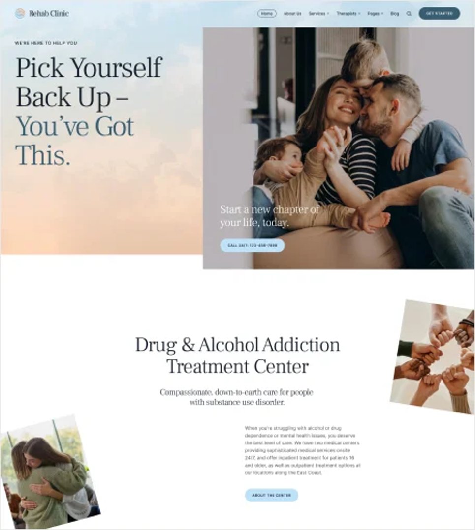 Rehab Clinic - Addiction Recovery Center WordPress Theme - Addiction Rehab | CMSMasters studio
