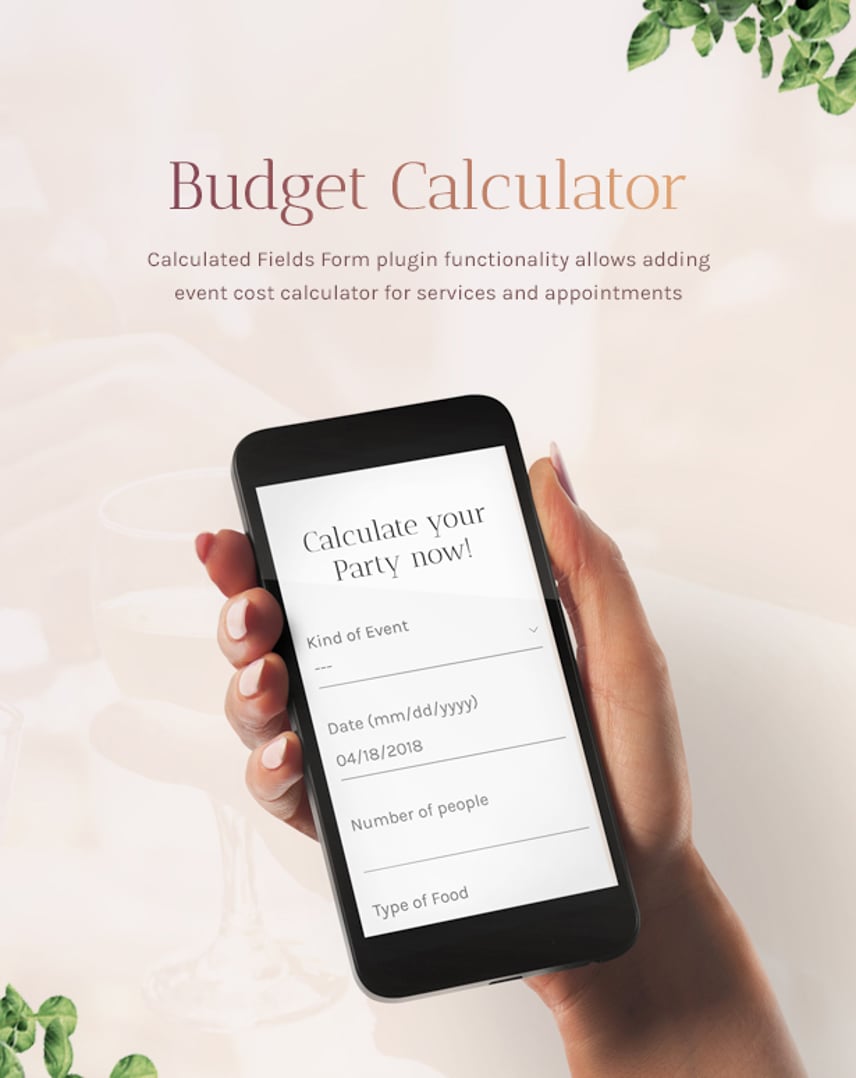 Amigos - Party & Celebration Event Agency - Budget Calculator | Cmsmasters studio