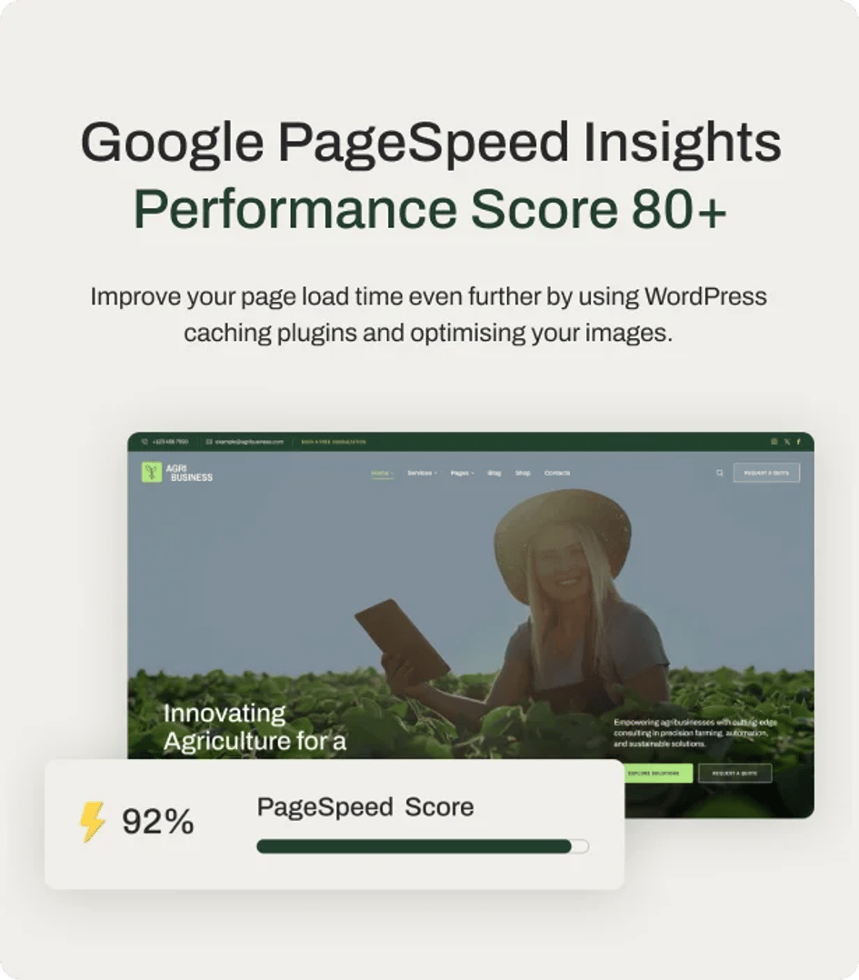 Agribusiness - Agriculture Business Consulting WordPress Theme - Performance Score 90+ | CMSMasters studio