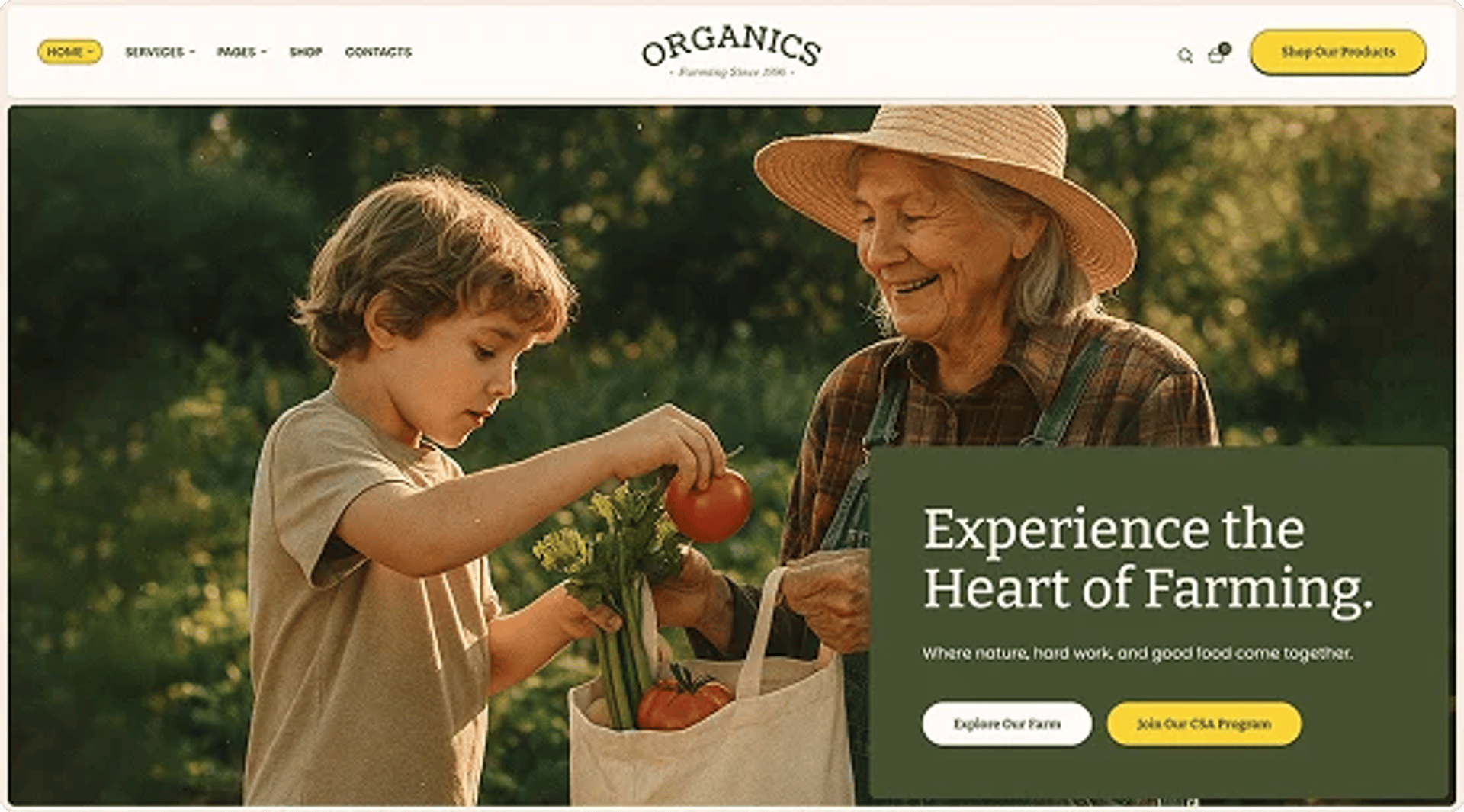 Organics - Agriculture & Food Farm WordPress Theme - Family Farm | CMSMasters studio